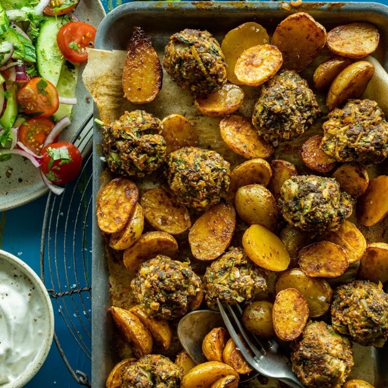 Kofta meatballs med kartofler